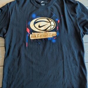 Nike Athletic Gear Basketball Graphic T-Shirt Men’s Large Black Y2K